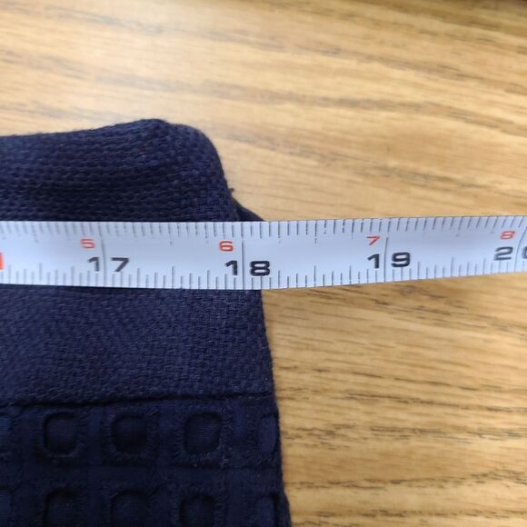 J Crew Navy Blue Basket Weave Shorts Womens size 14 - Picture 3 of 5